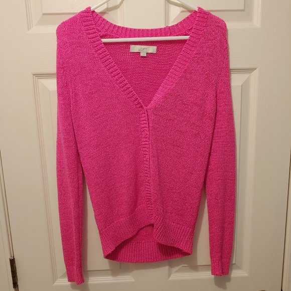 Ann Taylor Loft Hot Pink Women's Cardigan Small - Picture 1 of 3